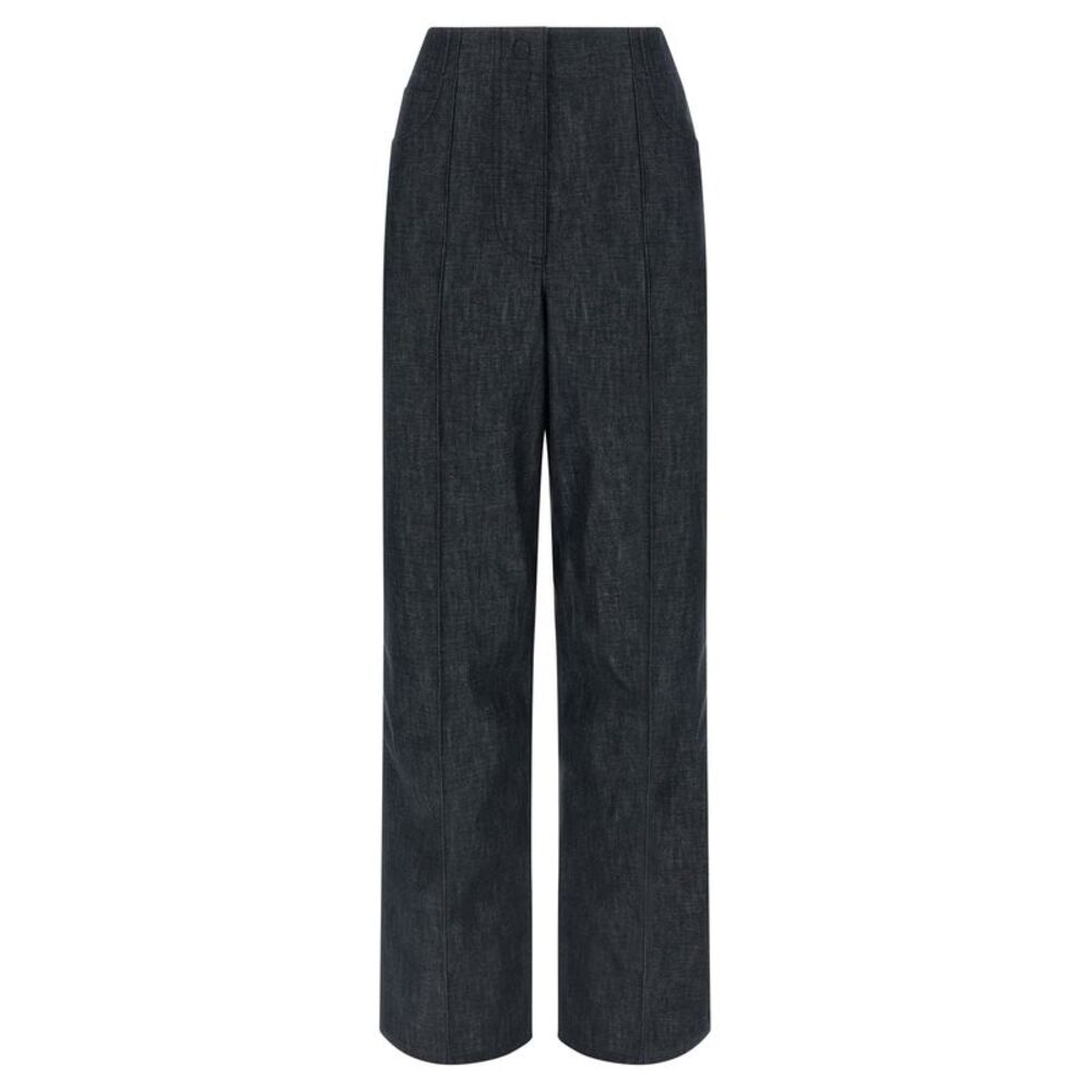 Fendi Blue Cotton High-Waisted Women's Jean